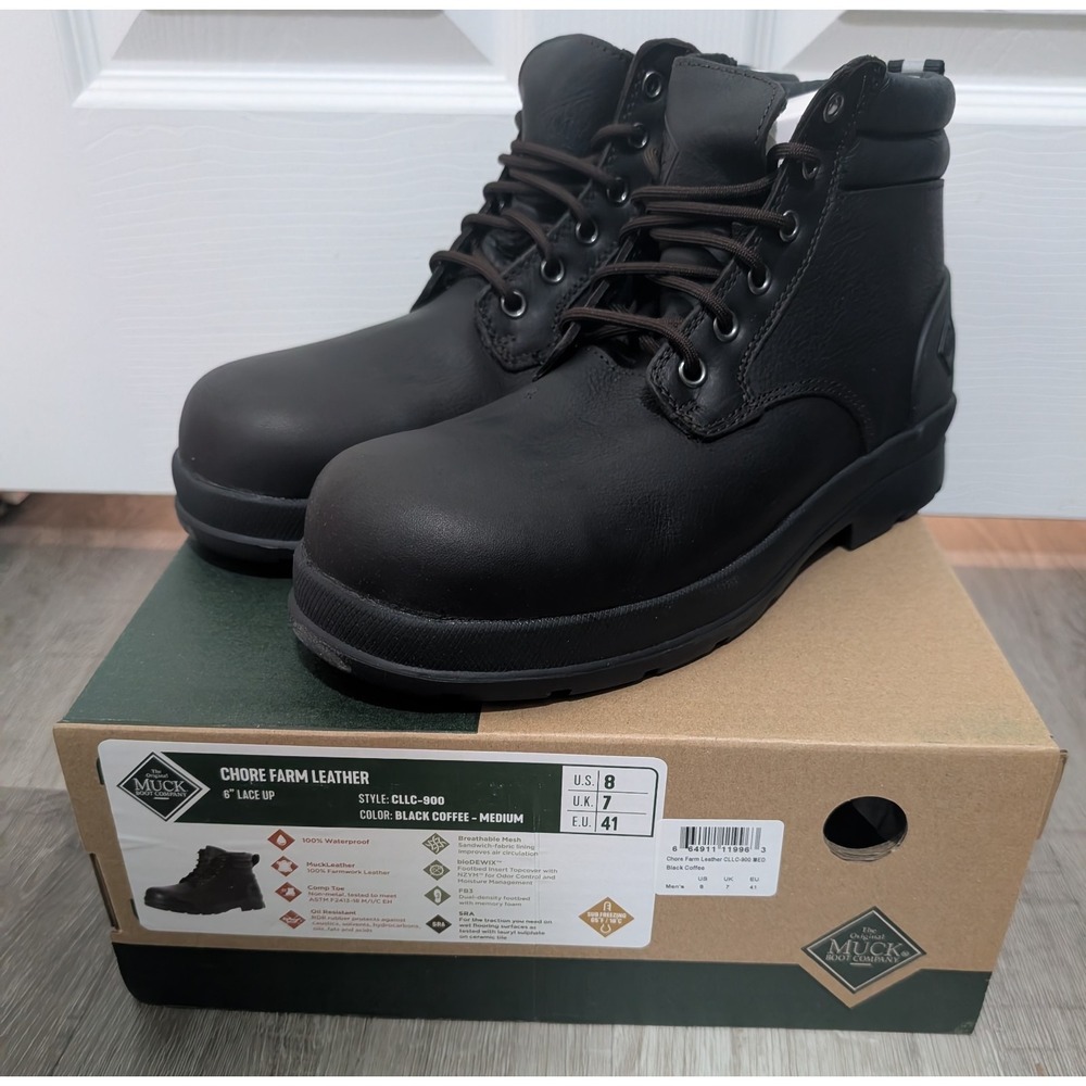 New The Original Muck Boot Company Men's Chore Farm Leather CLLC-900 SIze 8